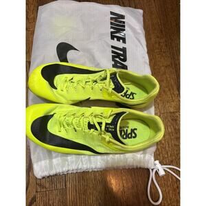 Nike Zoom Rival Sprint Track Spikes Yellow/Black Men’s 9 DC8753-700 + Bag